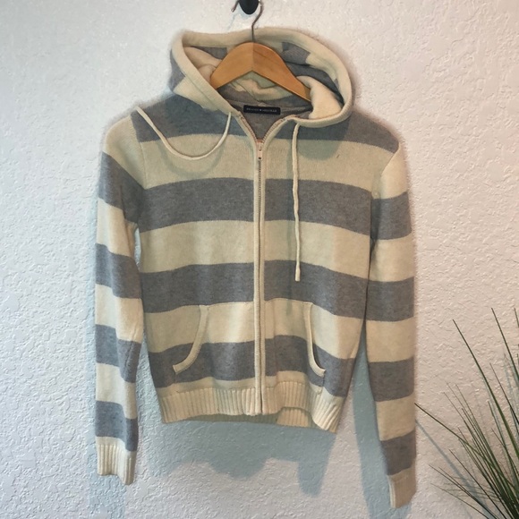 Brandy Melville Tops - Brandy Melville “ALANA WOOL STRIPED ZIP UP SWEATER” never worn before brand new!